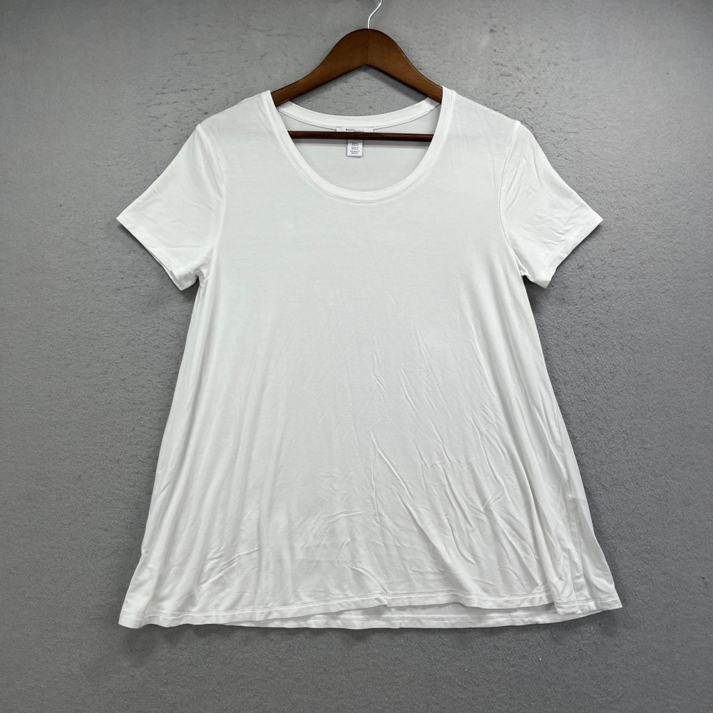 Daily Ritual T Shirt Womens Large White Short Sleeve Swing Top Casual Minimalist